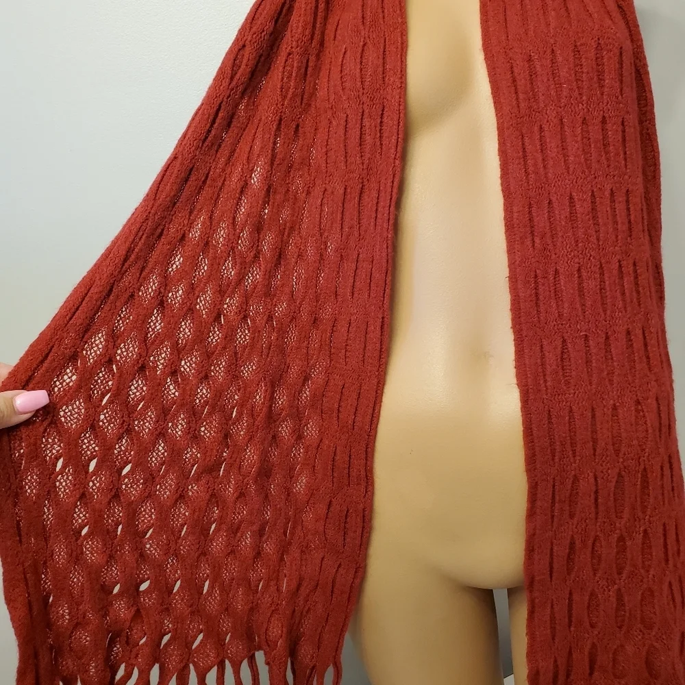 Deep Red Knitted scarf